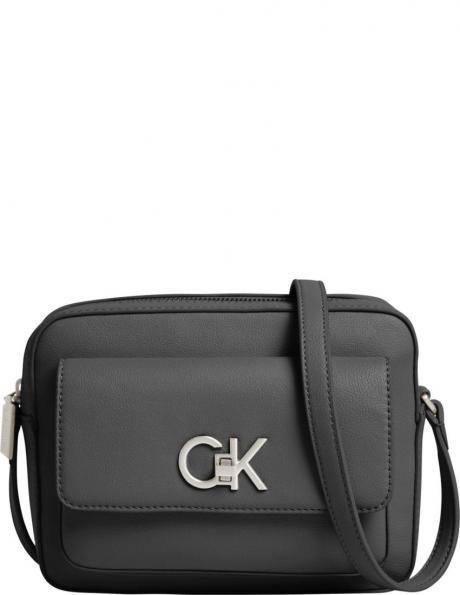 CALVIN KLEIN sieviešu melna plecu soma Re-lo camera bag  