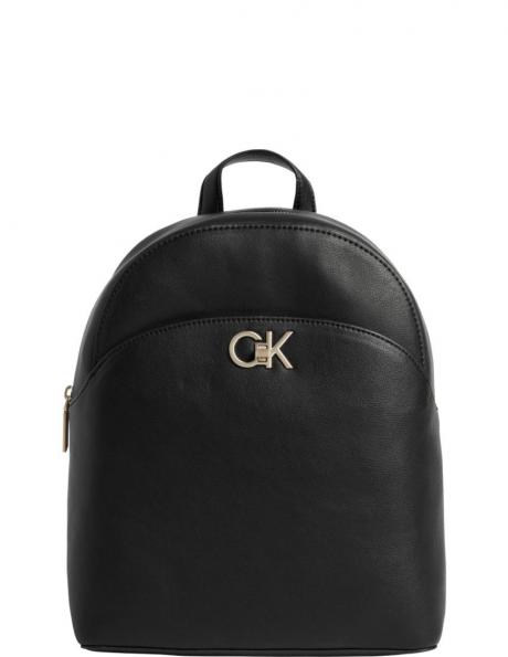 CALVIN KLEIN sieviešu melna mugursoma Re-lo domed backpack 