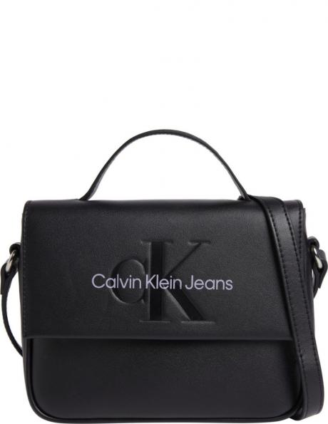 CALVIN KLEIN JEANS  sieviešu melna plecu soma Sculpted boxy crossbody 