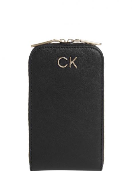 CALVIN KLEIN sieviešu melns telefona maciņš Re-lo phone crossbody 