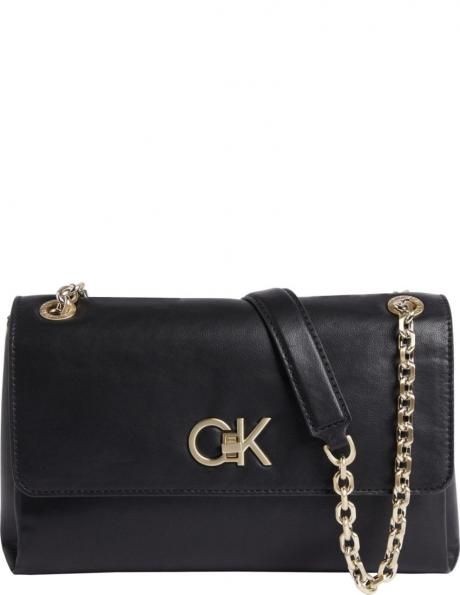 CALVIN KLEIN sieviešu melna plecu soma Re-lo crossbody 