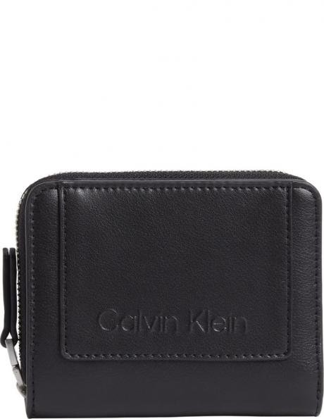 CALVIN KLEIN sieviešu melns maks Set zip around wallets 