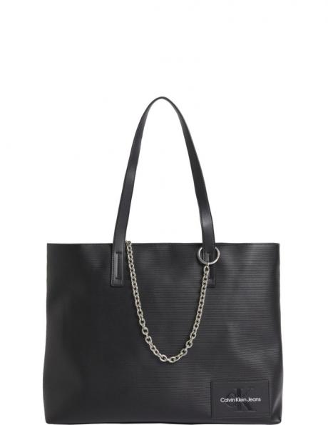 CALVIN KLEIN JEANS  sieviešu melna soma Sculpted slim square tote 