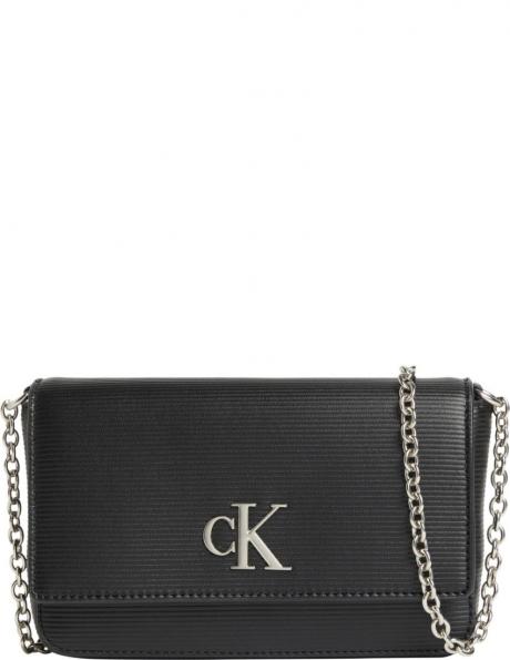 CALVIN KLEIN JEANS  sieviešu melna plecu soma Minimal monogram crossbody 