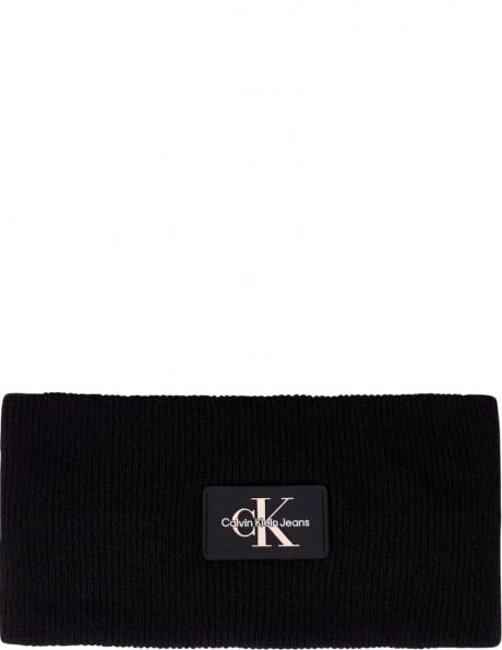 CALVIN KLEIN JEANS  sieviešu melna cepure Monologo headband cap 