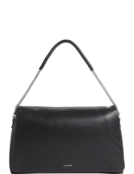 CALVIN KLEIN sieviešu melna plecu soma Puffed shoulder bag 