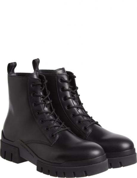 CALVIN KLEIN JEANS  vīriešu melni zābaki Combat laceup booties 