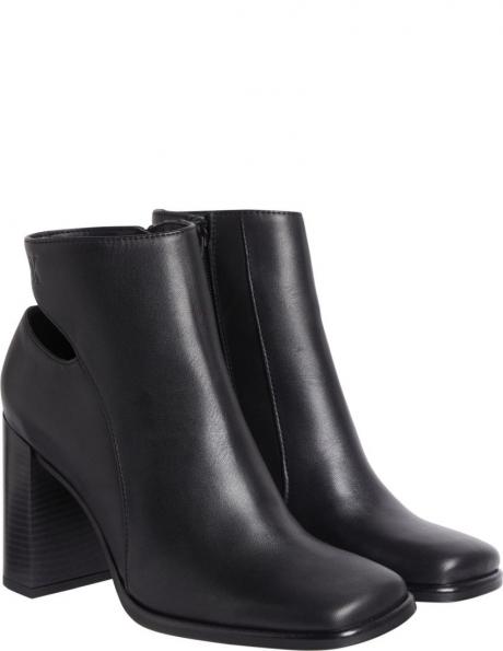 CALVIN KLEIN JEANS  sieviešu melni zābaki Heel zip boot 