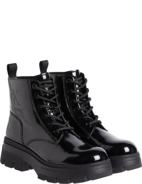 CALVIN KLEIN JEANS  sieviešu gaiši zābaki Chunky combat laceup boot 