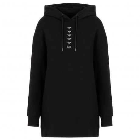 EA7 sieviešu melns džemperis Sweatshirt 