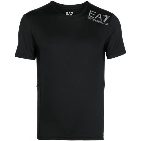 ES7 vīriešu melns t-krekls ar īsām piedurknēm T-shirt 