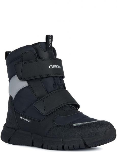 GEOX bērnu melni zābaki zēniem FLEXYPER ABX BOOTIES 