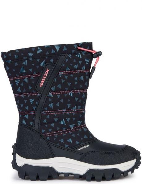 GEOX bērnu melni zābaki meitenēm Himalaya boots 