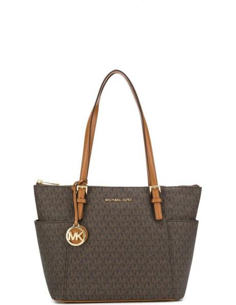 MICHAEL KORS sieviešu brūna rokassomiņa Ew top-zip tote 