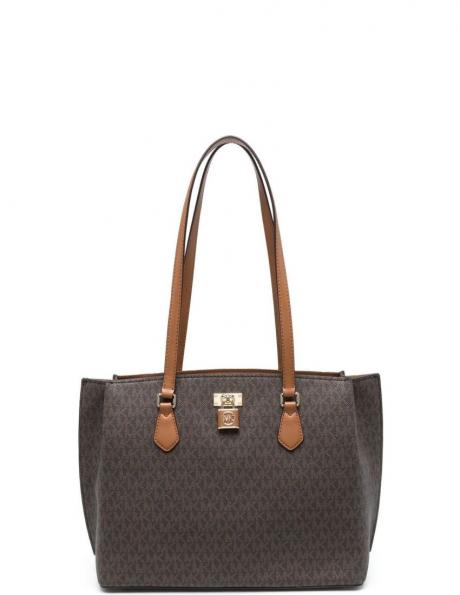 MICHAEL KORS sieviešu brūna rokassomiņa LG top-zip tote 