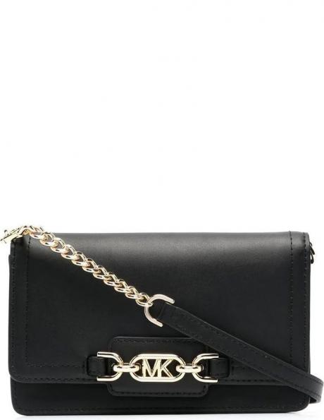 MICHAEL KORS sieviešu melna plecu soma SM phone chain crossbody 