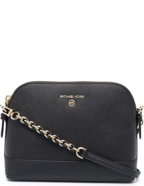 MICHAEL KORS sieviešu melna plecu soma LG dome crossbody 