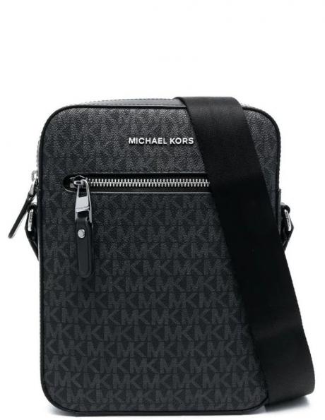 MICHAEL KORS vīriešu melna plecu soma Flight bag 