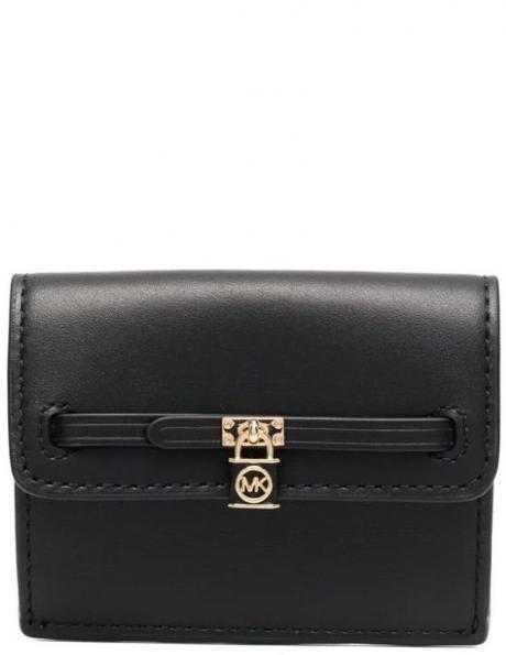 MICHAEL KORS sieviešu melns maks SM flap card case 