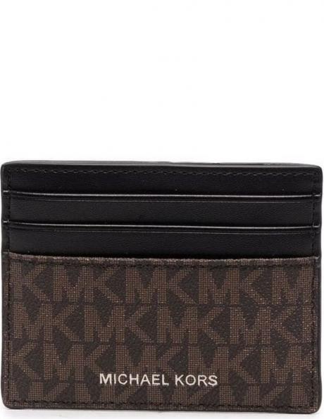 MICHAEL KORS vīriešu brūns maks Tall card case 