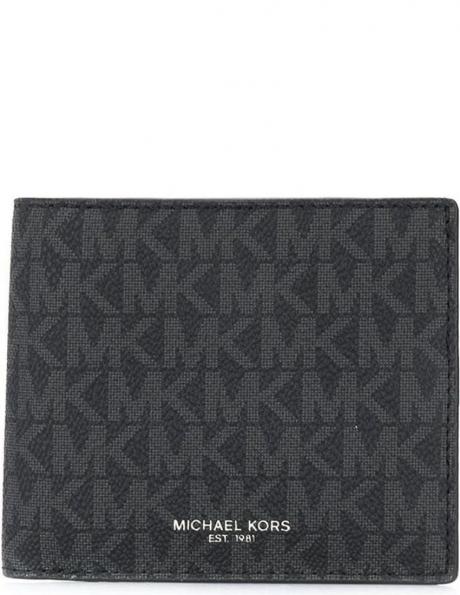 MICHAEL KORS vīriešu melns maks Billfold 