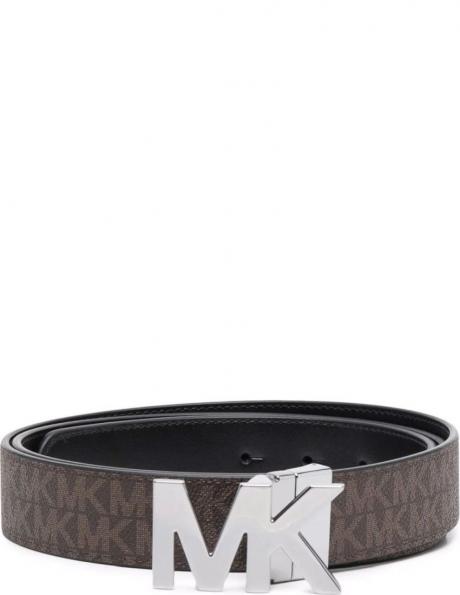 MICHAEL KORS vīriešu brūna josta 34mm mk buc belt 