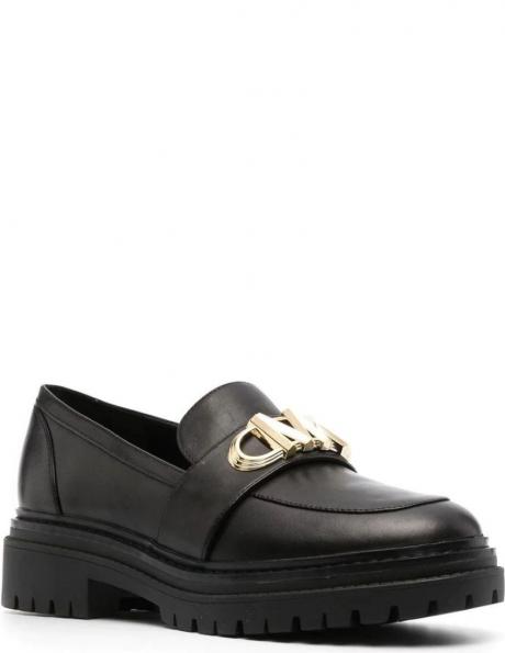 MICHAEL KORS sieviešu melni zempapēžu apavi PARKER LUG LOAFER 
