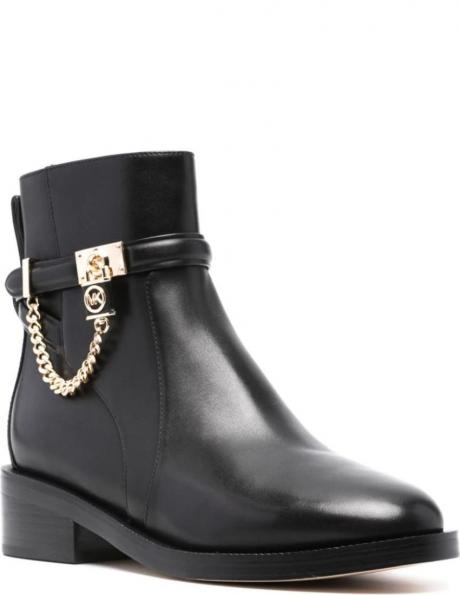 MICHAEL KORS sieviešu melni zābaki HAMILTON FLAT BOOTIE 