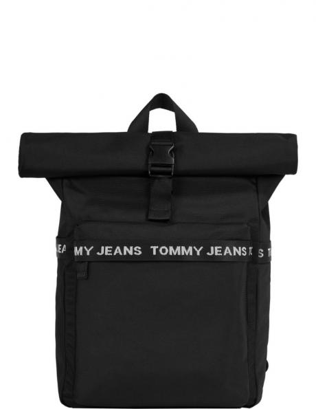 TOMMY JEANS vīriešu melna mugursoma Essential rolltop backpack 