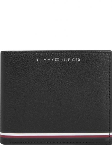 TOMMY HILFIGER vīriešu melns maks Central extra cc/coin wallets 