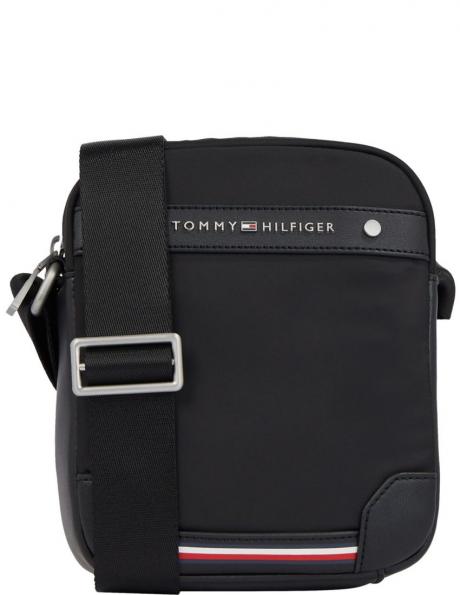 TOMMY HILFIGER vīriešu melna plecu soma Central repreve mini reporter 