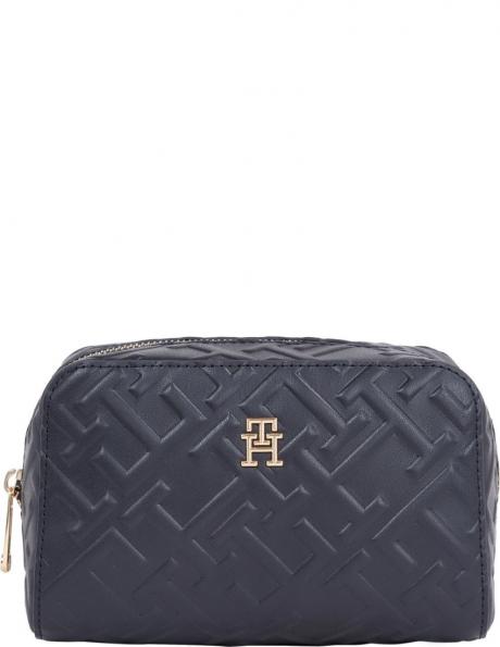 TOMMY HILFIGER sieviešu zila kosmētikas soma Iconic washbag mono 