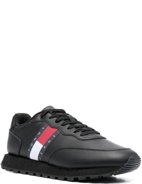 TOMMY JEANS vīriešu balti ikdienas apavi Retro basket sport shoe 