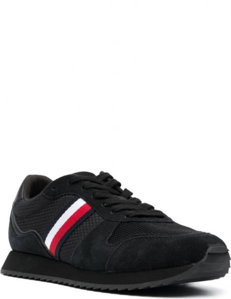 TOMMY HILFIGER vīriešu melni ikdienas apavi Futurunner knit 