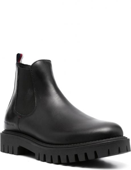 TOMMY HILFIGER vīriešu melni zābaki Comfort cleated thermo booties 