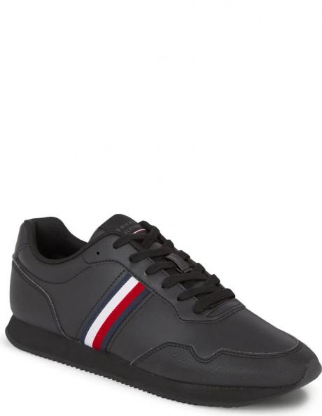 TOMMY HILFIGER vīriešu zilas ikdienas kurpes Runner evo leather 