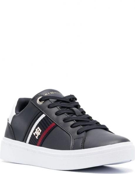 TOMMY HILFIGER sieviešu melni ikdienas apavi Casual cupsole sneaker 