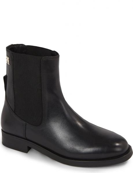 TOMMY HILFIGER sieviešu melni zābaki Feminine essential biker boot 