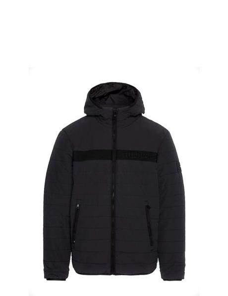 TOMMY HILFIGER vīriešu melna jaka ar kapuci Gmd padded hooded jacket 