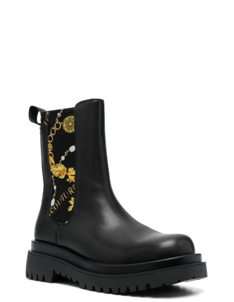 VERSACE JEANS CUTURE sieviešu melni zābaki Drew booties 