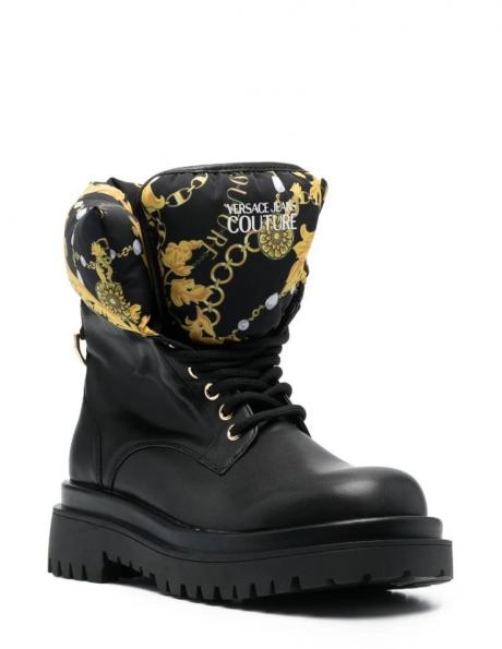 VERSACE JEANS CUTURE sieviešu melni zābaki Drew booties 