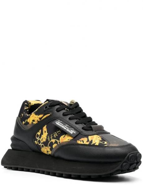 VERSACE JEANS CUTURE vīriešu melni ikdienas apavi New spike  sneakers 