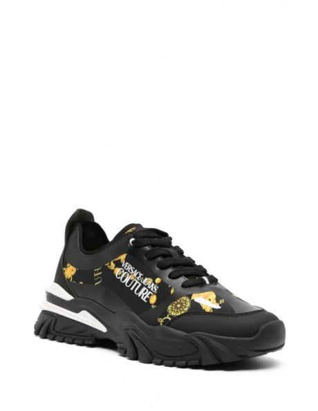 VERSACE JEANS CUTURE vīriešu melni ikdienas apavi New trail trek  sneakers 