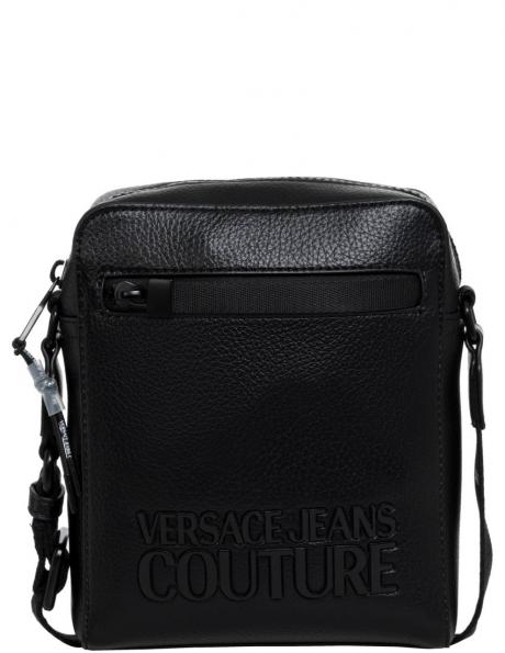 VERSACE JEANS CUTURE melna vīriešu rokassomiņa Tactile logo   crossbody 