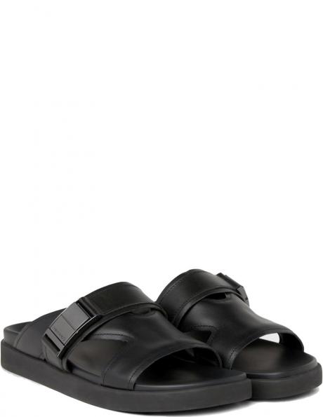 CALVIN KLEIN čības vīriešiem, Melna, Iconic plaque slippers 