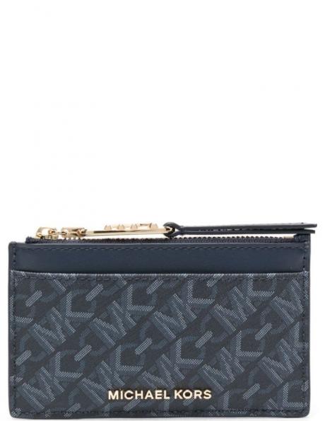 MICHAEL KORS karšu maciņš sievietēm, Zila, Sm zip card case 