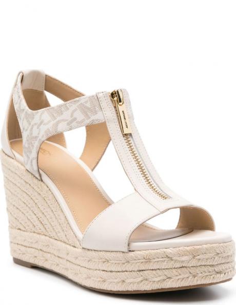 MICHAEL KORS sandales sievietēm, Krēmīga/Smilšu, Berkley mid wedge 
