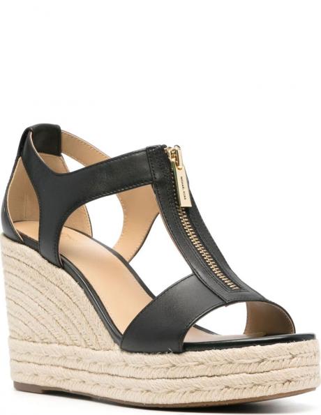 MICHAEL KORS sandales sievietēm, Melna, Berkley mid wedge 