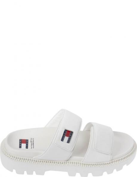 TOMMY JEANS čības sievietēm, Krēmīga/Smilšu, Puffed sandal 