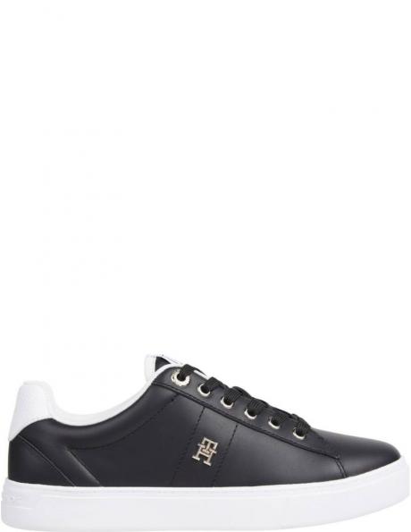 TOMMY HILFIGER sieviešu brīvā laika apavi, Melna, Essential elevated sneaker 